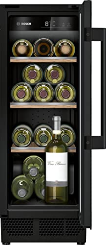 Bosch KUW20VHF0 Series 6 wine cooler, 82 x 30 cm, 21 bottles, temperature: 5-20 °C, one temperature zone, 58 L, LED lighting for even illumination, switchable display light on sale